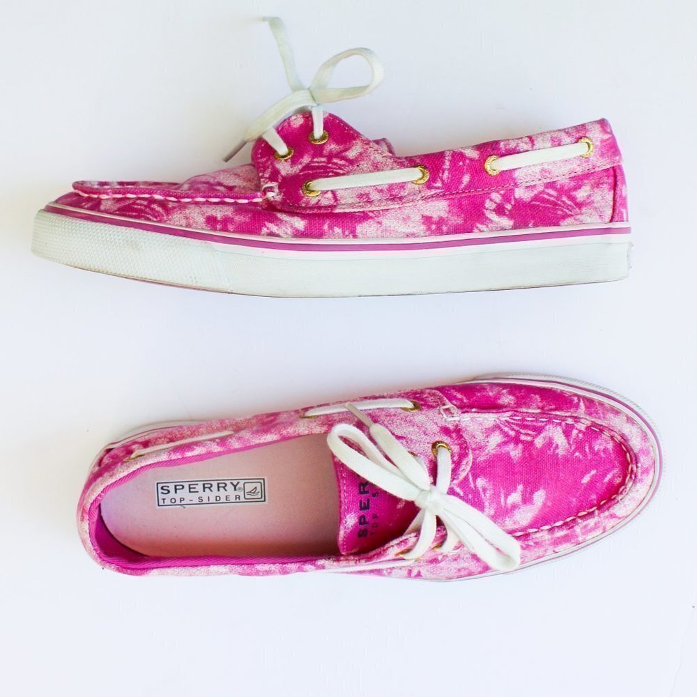 Sperry Top Sider Biscayne Pink Tie Dye Shoes 8.5